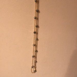 Gold beaded necklace